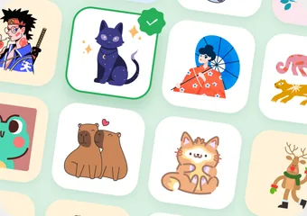 Grid of lesson tiles with the magic cat lesson selected